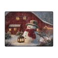 thumbnail image 3 of WOBOGO Adorable Snowman Carpet Non-Slip Rugs Soft Doormat 63×48in Living Dining Room Bedroom Decorative, 3 of 7