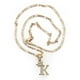 thumbnail image 5 of Cadena y dije de brillos con corona de oro laminado letra K, 5 of 7