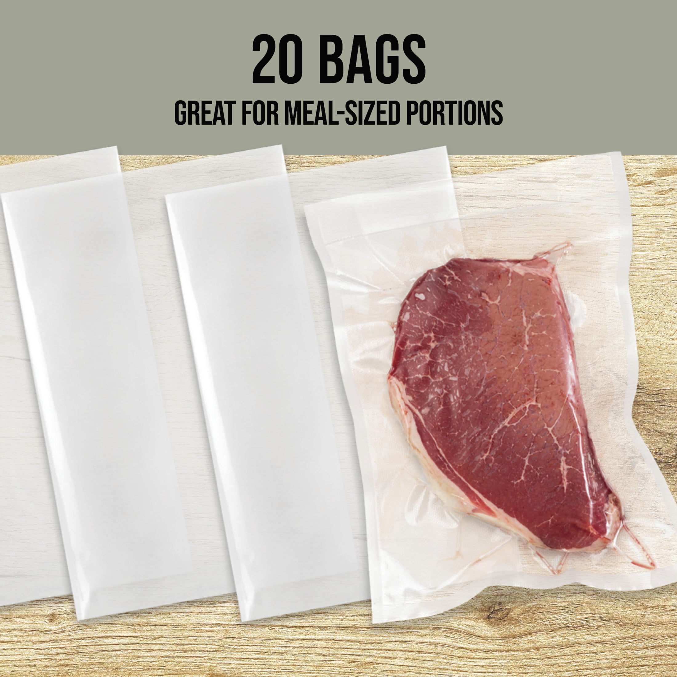 Mossy Oak 11 in. x 16 in. Gallon Size 2-Ply Vacuum Sealer Bags, 20 Count, BPA-Free