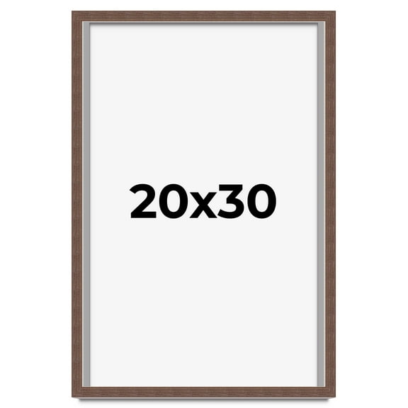 20x30 Shadow Box Frame Brown | 1.125 inches Deep Real Wood Rustic Shadowbox Display Frame | UV