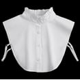 thumbnail image 4 of Camicover Simple Ruffles Fake Collar Detachable Dickey Collar Clothes Accessory (White), 4 of 4