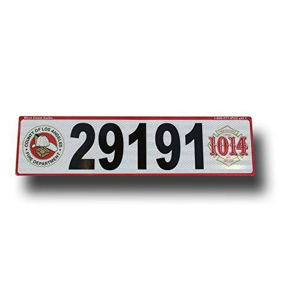 L.A. County Fire, Local 1014, Curb, Mailbox, House Address Plaque, Reflective
