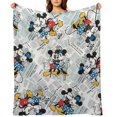 thumbnail image 4 of Manta de Mickey, franela ultra suave, de felpa, muy suave, cálida, ligera, térmica, acogedora, para todas las estaciones, para viajes, oficina, exteriores, hogar, sofá, sala de estar, cama, sofá de, 4 of 8