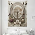 thumbnail image 3 of Ambesonne Moon Tapestry Wall Hanging, Ethno Mandal Gentle Life Tree, 60"x80", Pale Mustard Eggplant, 3 of 3