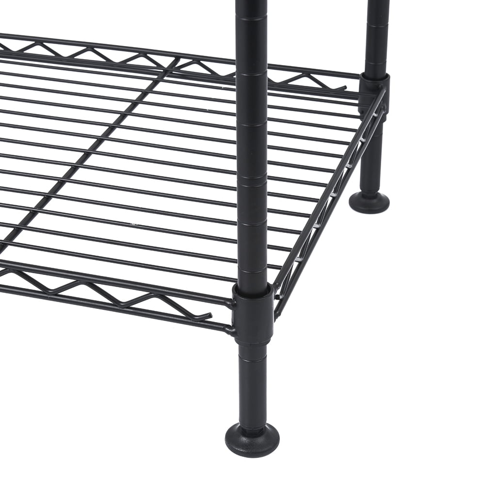 IVV 4-Tier Metal Storage Rack Industrial Welded Wire Shelving,Black