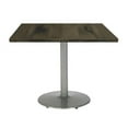 thumbnail image 3 of KFI Studios Urban Loft 3.5' Square Dining Table, Barnwood, Silver Base, 3 of 4