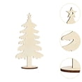 thumbnail image 6 of 10 Pieces Xmas Tree Cutouts Wood Blanks Unfinished Ornaments Large 7 Inch Size with Ropes for Kids Adult Crafting, 6 of 9