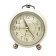 thumbnail image 1 of Reloj despertador vintage de metal for mesa, con anilla for colgar de 3,5 pulgadas, estilo sencillo, silencioso, con luz nocturna, 1 of 5