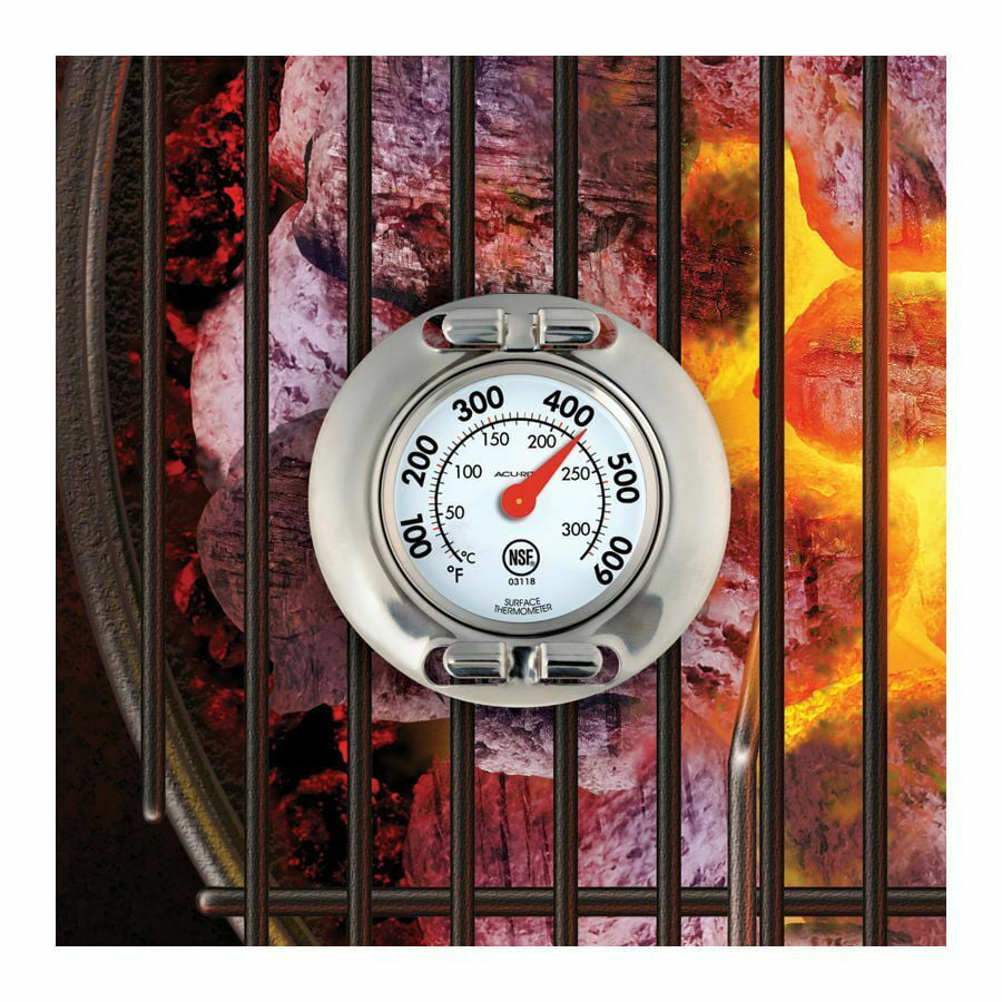 Acurite Stainless Steel BBQ Smoker Electric Charcol Grill Surface Thermometer 72397031189 