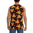thumbnail image 4 of Fotbe Men's Cartoon Pizza Print Men's Sleeveless Muscle Tank Tops Casual T-Shirts for Gym Workout Beach-X-Large, 4 of 8