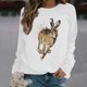 thumbnail image 2 of Camisas de mujer con estampado gráfico de manga larga con cuello redondo, sudadera, suéter, tops cómodos Fridja  hkj1587, 2 of 4
