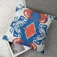 thumbnail image 7 of Throw Pillow Covers Blue and Orange Floral Pillow Covers  Vintage Paisley Throw Pillows Decorative Pillow Cases Cushion Covers for Bedroom Livingroom Sofa Farm House, 7 of 7