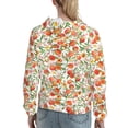 thumbnail image 7 of Lsque Fruits Peach2 Pattern Casual Women's Hoodie,Hooded Sweatshirt with Kangaroo Pocket,Pullover Hoodie with Eye-catching Drawstrings-X-Large, 7 of 7