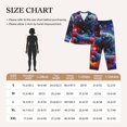 thumbnail image 4 of Sikiie Outer Space Floating Numbers And Letters Women's Long-Sleeve Shirt and Full-Length Bottom Pajama Set (s-xxl)-, 4 of 7