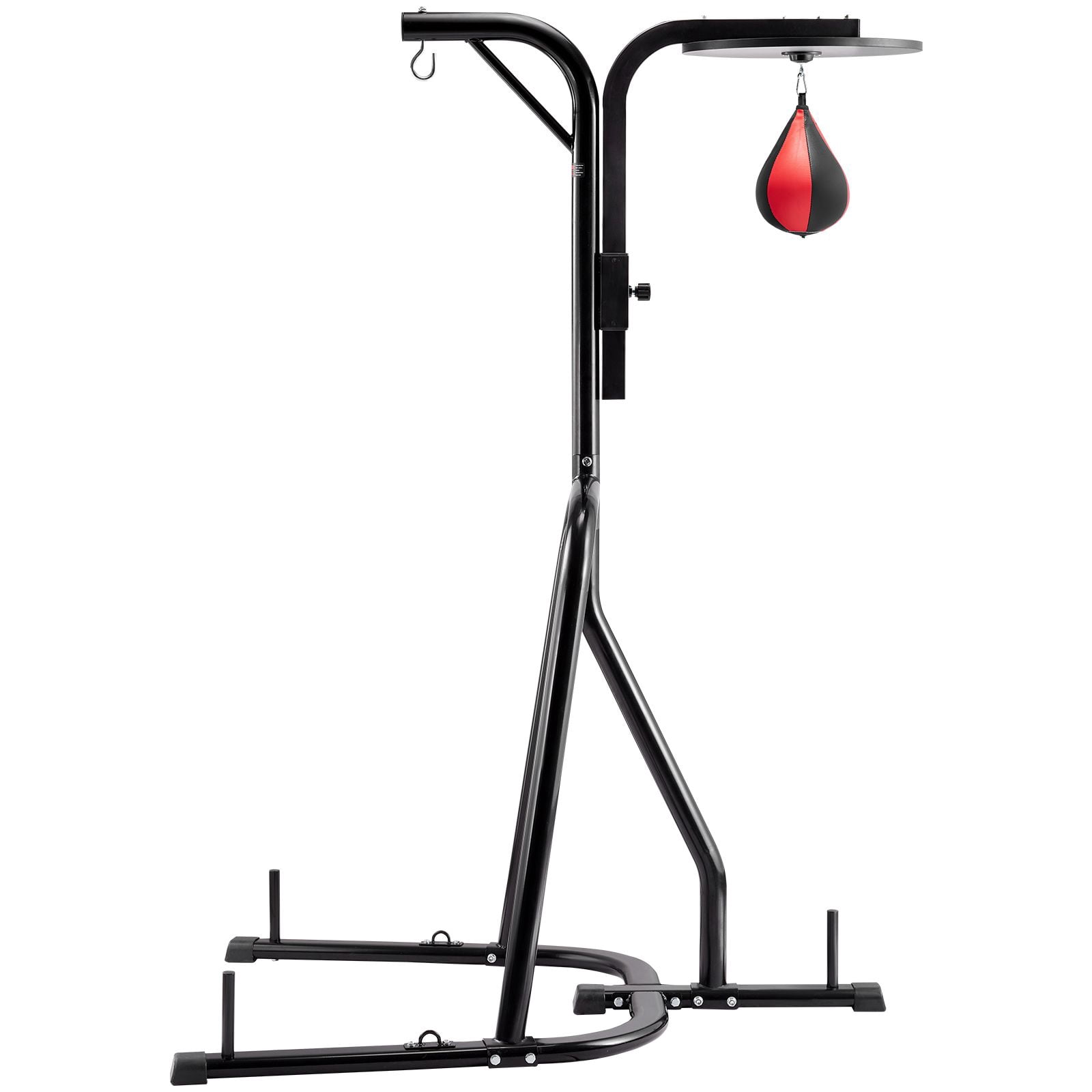 Dranite Steel 2-in-1 Adjustable Punching Bag Stand, Heavy Duty Freestanding Boxing Trainer with Speed Bag Platform, Holds 140 lbs for Home Gym Fitness Workout