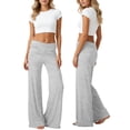 thumbnail image 3 of Miaoju Coral Fold Over Yoga Pants 2026 Wide Leg Loose Fit Pant with Ruched Waist Stretchy Baggy Sports Leggings, 3 of 7