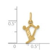 thumbnail image 5 of Auriga Fine Jewelry 14K Yellow Gold Letter V Initial Charm Pendant for Women, 5 of 6