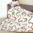 thumbnail image 6 of Pofeuu Hand Drawn Snake Print Ultra-Soft Micro Fleece Blanket,for Bed Or Sofa,All Season Throw Blankets Flannel Blanket-40"x30", 6 of 7