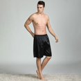 thumbnail image 4 of Men's Satin Print Sleepwear Shorts Plus Size Imitation Silk Relax-fit Pajamas Shorts M to 5XL, 4 of 7