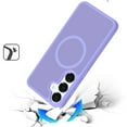thumbnail image 2 of For Samsung s25 FE [Magnetic Circle] Smooth Safe Matte Feel Hybrid Case - Light Purple, 2 of 3