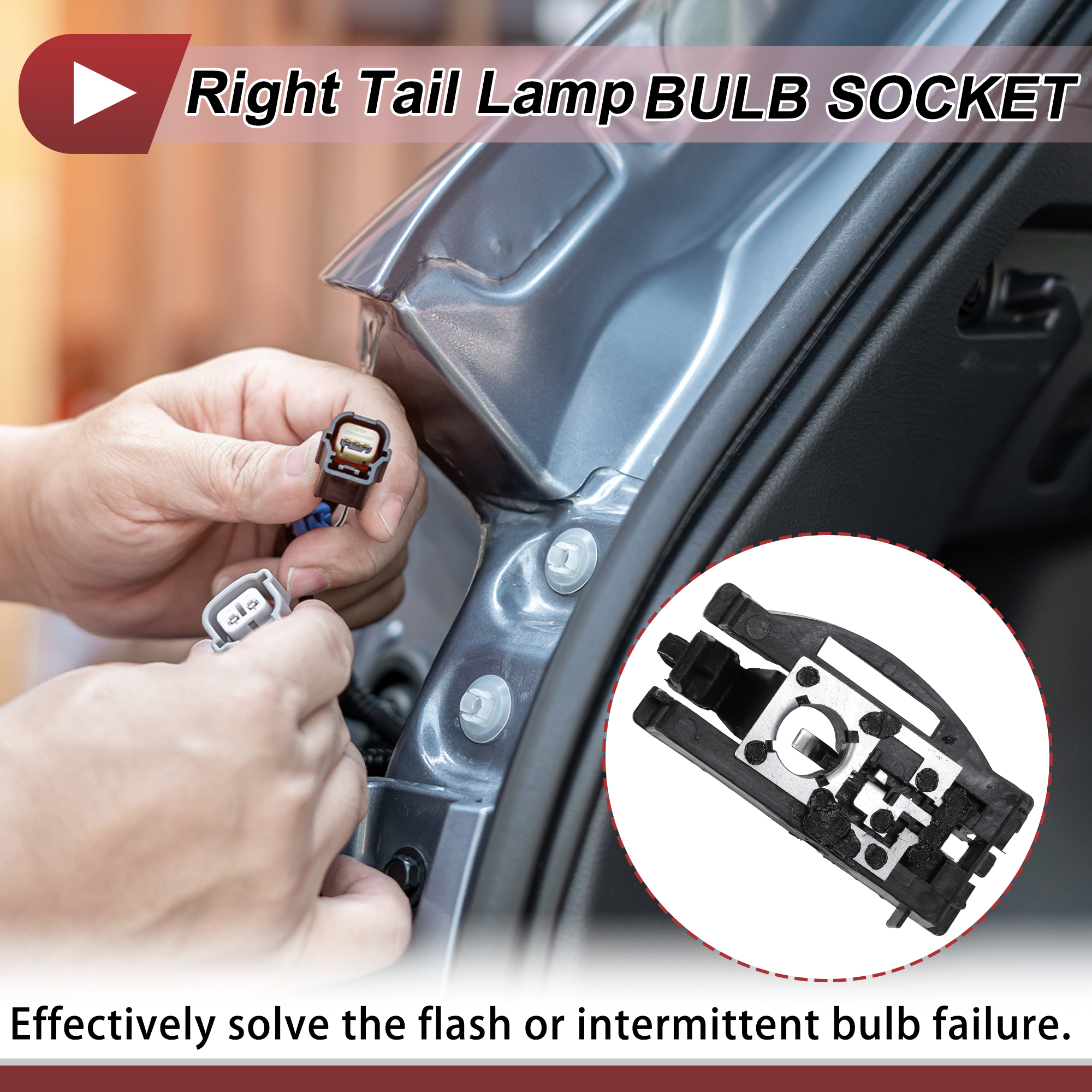 Unique Bargains Light Socket for BMW X5 E70 2007-2013 Right Side