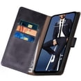 thumbnail image 4 of Suanpot Para Google Pixel 7 5G Funda Tipo Cartera Con Bloqueo Rfid Titular De La Tarjeta De Crédito Flip Book Pu Funda Protectora De Cuero Mujeres Hombres Para Pixel 7 Funda Del Teléfono Negro, 4 of 5