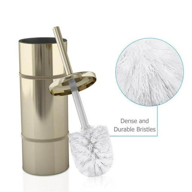 Nusteel TBH-8065G-17 Porte-Balais de Toilette en Acier Inoxydable de Forme Ronde