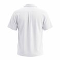 thumbnail image 5 of DPTALR Men's Textured Stripe Short Sleeve Shirt,Button Down Casual Beach Shirt with Chest Pocket ,White,Big Men's,Tall Men's XXL,Young Men's Shirts, 5 of 6