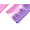 thumbnail image 4 of Beezizac Girls Pajamas Tie Dye Pink & Purple Let Me Sleep Long Sleeves Set Cozy Comfy 2-Piece Winter Outfit Kid Size 6, 4 of 7