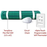 WarmlyYours Tempzone Kit 1.5′ x 43' 64.5 SqFt 120 Volts with WIFI Touch Programmable Thermostat