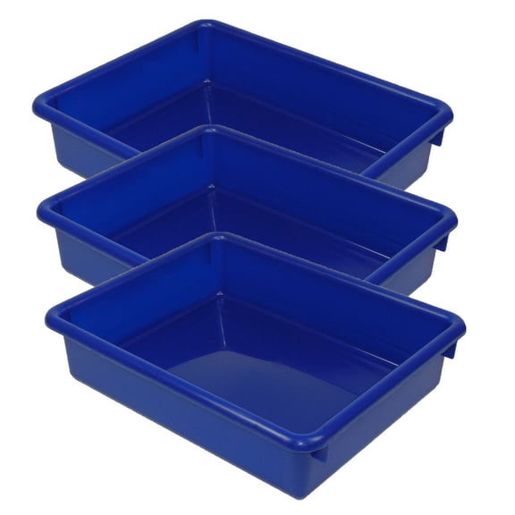 Romanoff Stowaway 3" Letter Tray no Lid, Blue