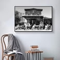 thumbnail image 3 of wall26 Floating Framed Canvas Wall Art for Living Room, Bedroom Black and White Building Canvas Prints for Home Decoration Ready to Hang - 16x24 inches, 3 of 4