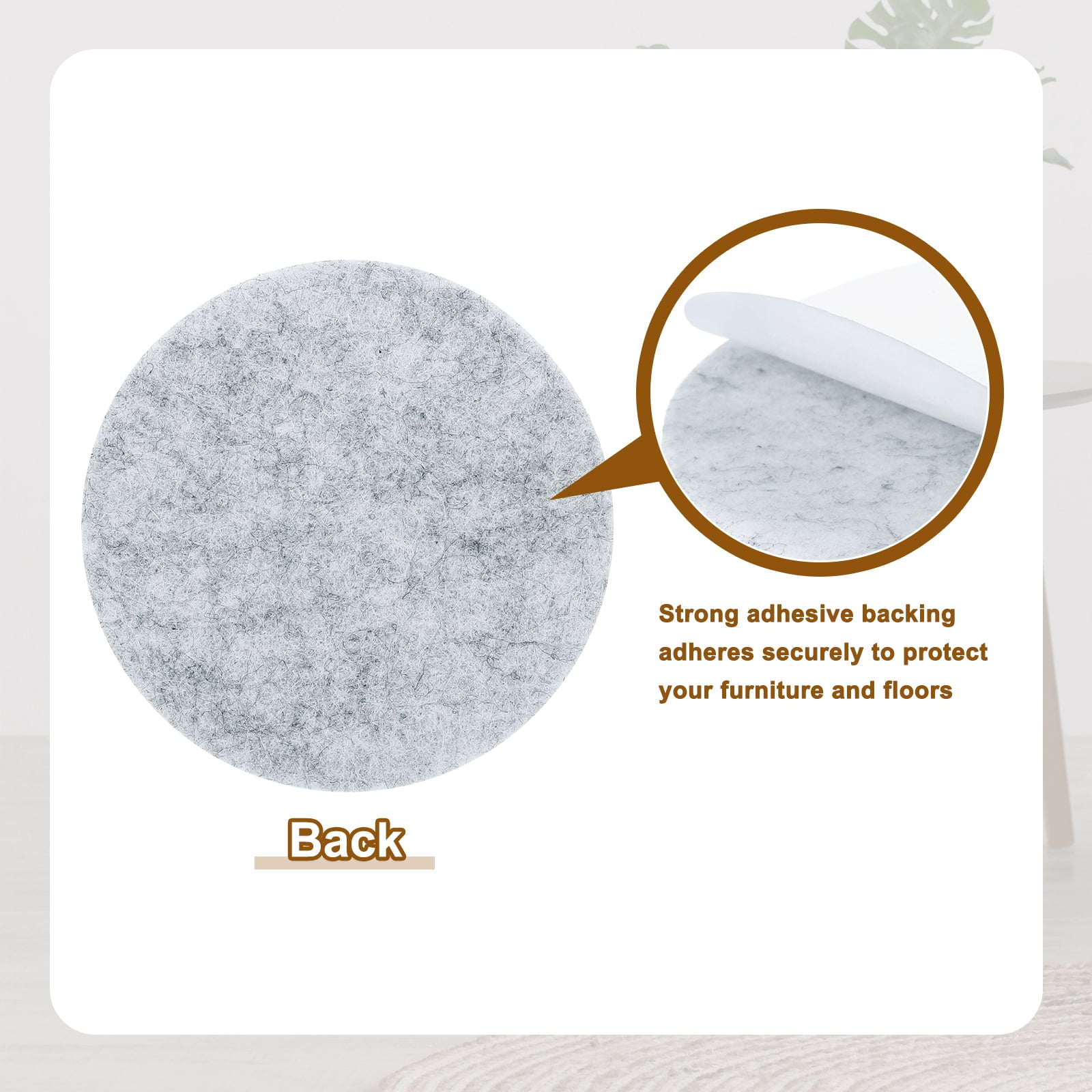 Round Felt Furniture Pads, 30Pack 3.9" Dia x 0.2" Thick Adhesive Backed Felt Non-slip Anti-scratch Felt Pads Chair Leg Protectors for Protecting Hardwood Floor, Gray