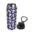 thumbnail image 2 of Lsque crystal flower Skull Pattern Water Bottle,18oz Sports Insulated Kettle for Cycling Gym Basketball Outdoor, Suitable as a Present, 2 of 7