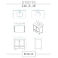 thumbnail image 4 of Wyndham Collection Sheffield 35" Wood Single Bathroom Vanity in White, 4 of 4