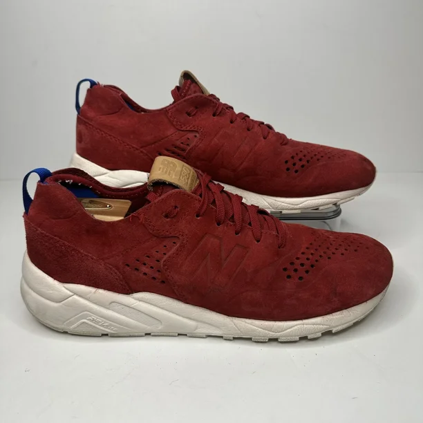 New Balance 580 Deconstructed Running Shoes Mens Size 9.5 Red Suede Sneaker
