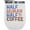 White, variant on Half Human Half Coffee Art Merch Gift, White 12oz Wine Tumbler