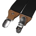thumbnail image 4 of KAMBERFT Black Suspenders for Men 1.4 inch Wide Adjustable Elastic Y-Back Braces with 3 Metal Clips, 4 of 4