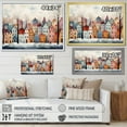 thumbnail image 4 of Designart "Multicolor Winter Cityscape III" Landscapes Framed Wall Art - Traditional Colorful Winter Landscape Living Room Framed Canvas Art, 4 of 6