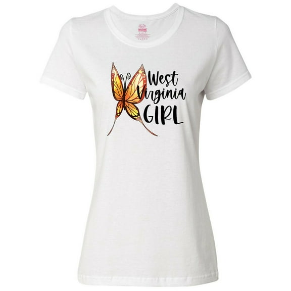Inktastic West Virginia Girl- Butterfly Women's T-Shirt