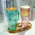 thumbnail image 4 of Juego de 4 vasos de vidrio ANOTION de 24 oz con tapas y pajillas, 4 of 8