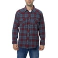 thumbnail image 6 of COEVALS CLUB Mens Flannel Long Sleeve Shirts Corduroy Lined Snap Button Up Cotton Western Plaid Shirts (Merlot, Gray/L 8#), 6 of 6