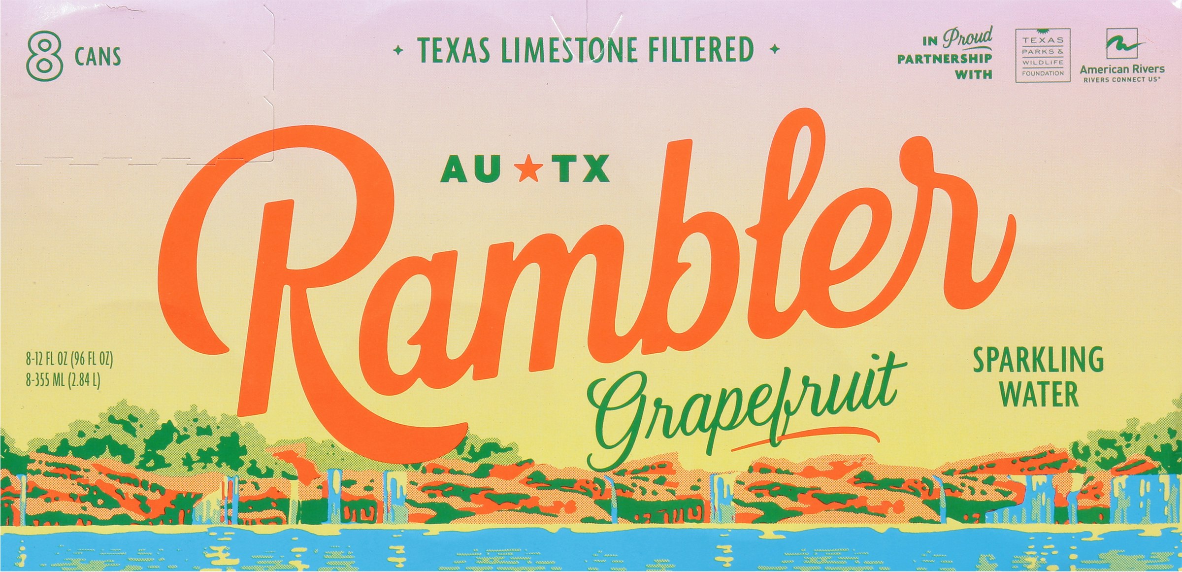 Rambler Sparkling Water Grapefruit 8-Pack 96 fl oz (Pack Of 3)