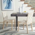 thumbnail image 2 of SAFAVIEH Tyria Leather Dining Chair, White/Natural (Teak), Set of 2, 2 of 7