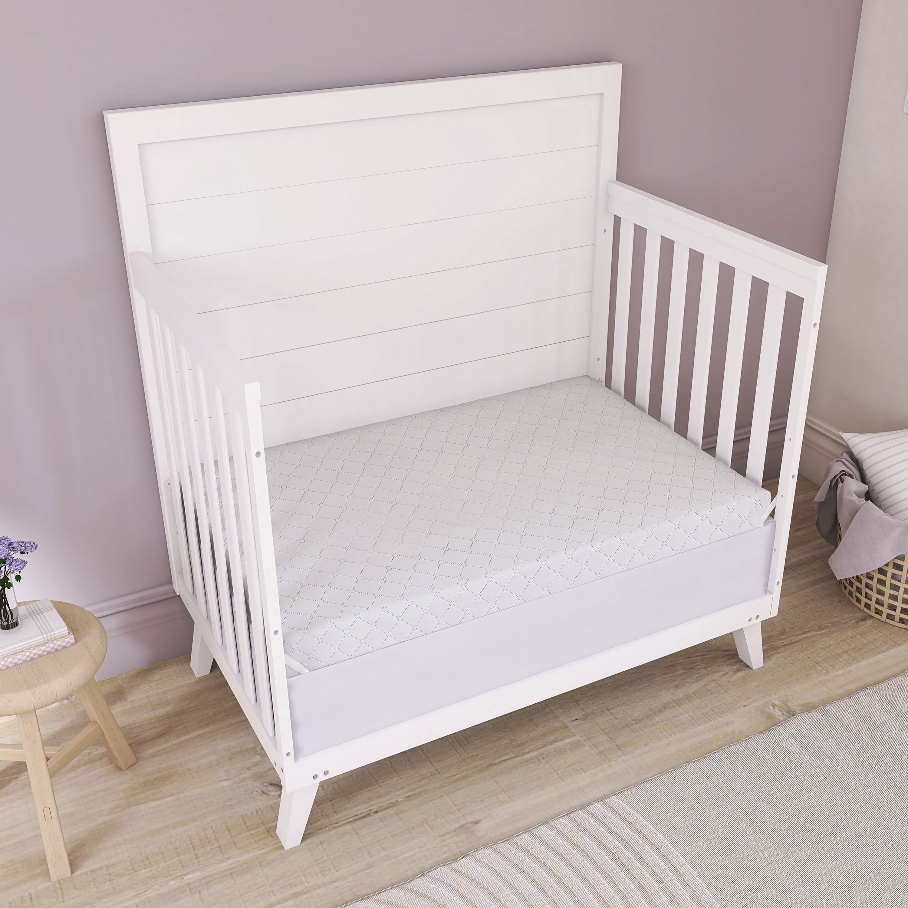 Dream On Me Sunset 3” Extra Firm Mini Crib Mattress | Greenguard Gold Certified | Waterproof Vinyl Cover | Fits Mini and Portable Cribs