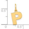 thumbnail image 4 of 14k Yellow Gold Small Size Letter P Initial Block Pendant, 4 of 4