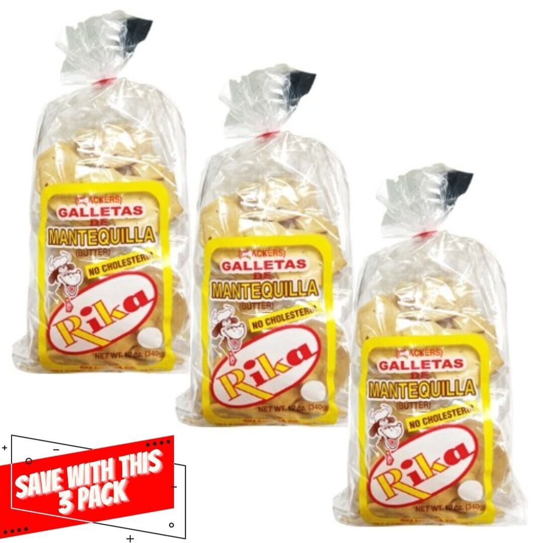 Rika Cuban Crackers Butter Flavor 12 oz Pack of 3