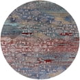 thumbnail image 1 of Ahgly Company Indoor Round Mid-Century Modern Purple Oriental Area Rugs, 6' Round, 1 of 6