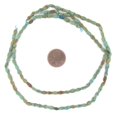 thumbnail image 2 of The Bead Chest Afghan Bicone Turquoise Beads 6x4mm Afghanistan Green Gemstone 12 Inch Strand, 2 of 4