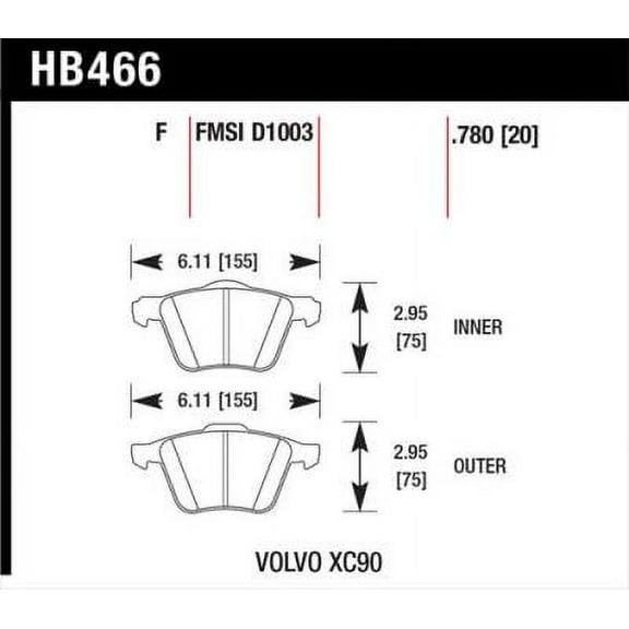Hawk LTS Street Brake Pads Fits select: 2003-2016,2019 TOYOTA 4RUNNER